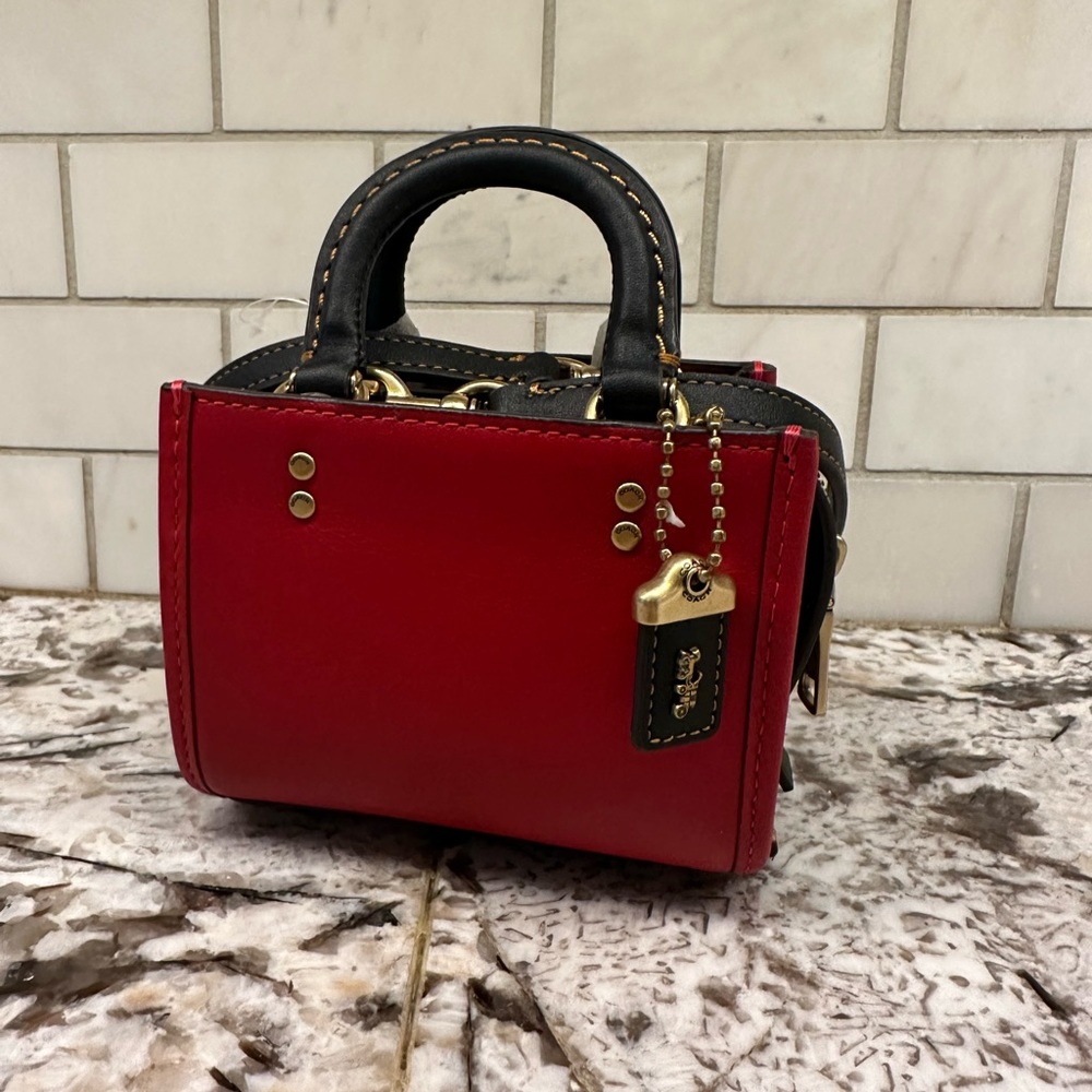 Coach Rogue 12 in Colorblock Brass/Bold Red